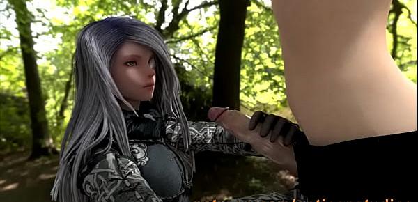  Nier Automata A2 Handjob with Cum Facial and Oral Creampie Cum In Mouth CIM 3D Animated Hentai - by OpticonStudios